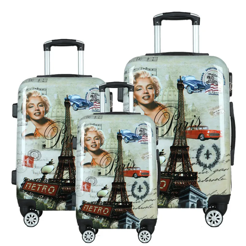 Многофункциональный дорожный прочный чемодан на колесиках из АБС-пластика Жесткий для спиннера ручной клади