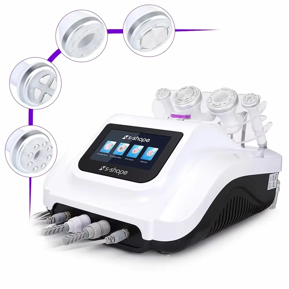 Super Quality 4 Handles Body Slimming Vacuum Suction Ccavitation Radio Frequency S Shape 30K Ccavitation Machine