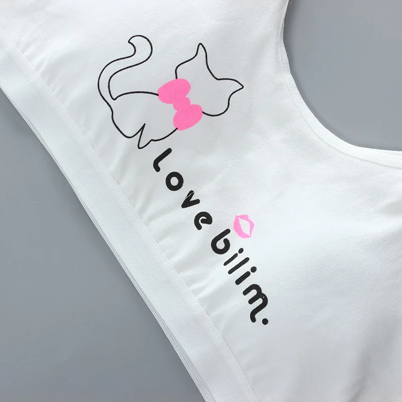 Private Label junior bra set girls underwear set padded cotton vest bra girls sport teenage bra set