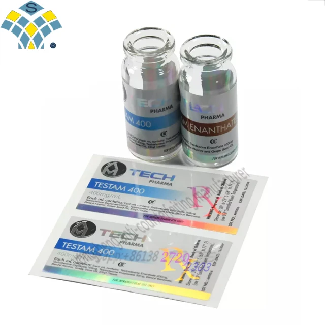 Printing steroid label vials packing label medicine label for pharma / pharmaceutical sealing