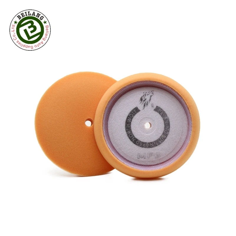 North Wolf 6 Inch 175 mm Curved Back Foam Buffing Pad German Sponge Polishing Pad for Car Buffing Machine