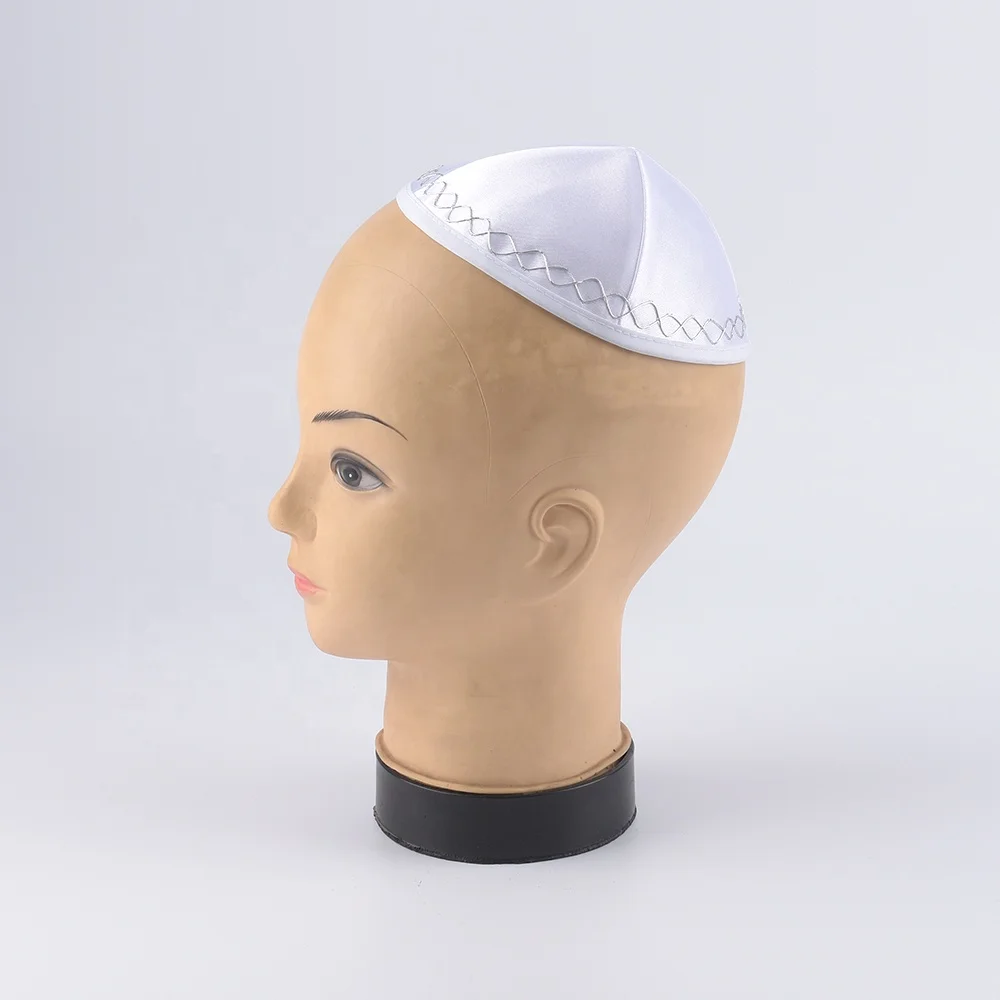 Wholesale cheap Custom logo Jewish kippot Satin kippah Embroidery and printed kippa