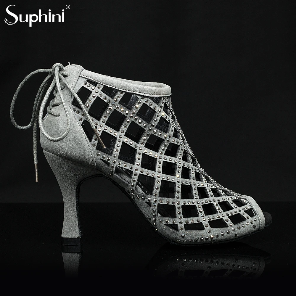 Suphini popular hot sale ladies latin salsa dance boot shoes