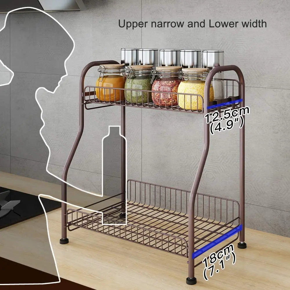 A space-saving shelf for kitchen accessories storage tools