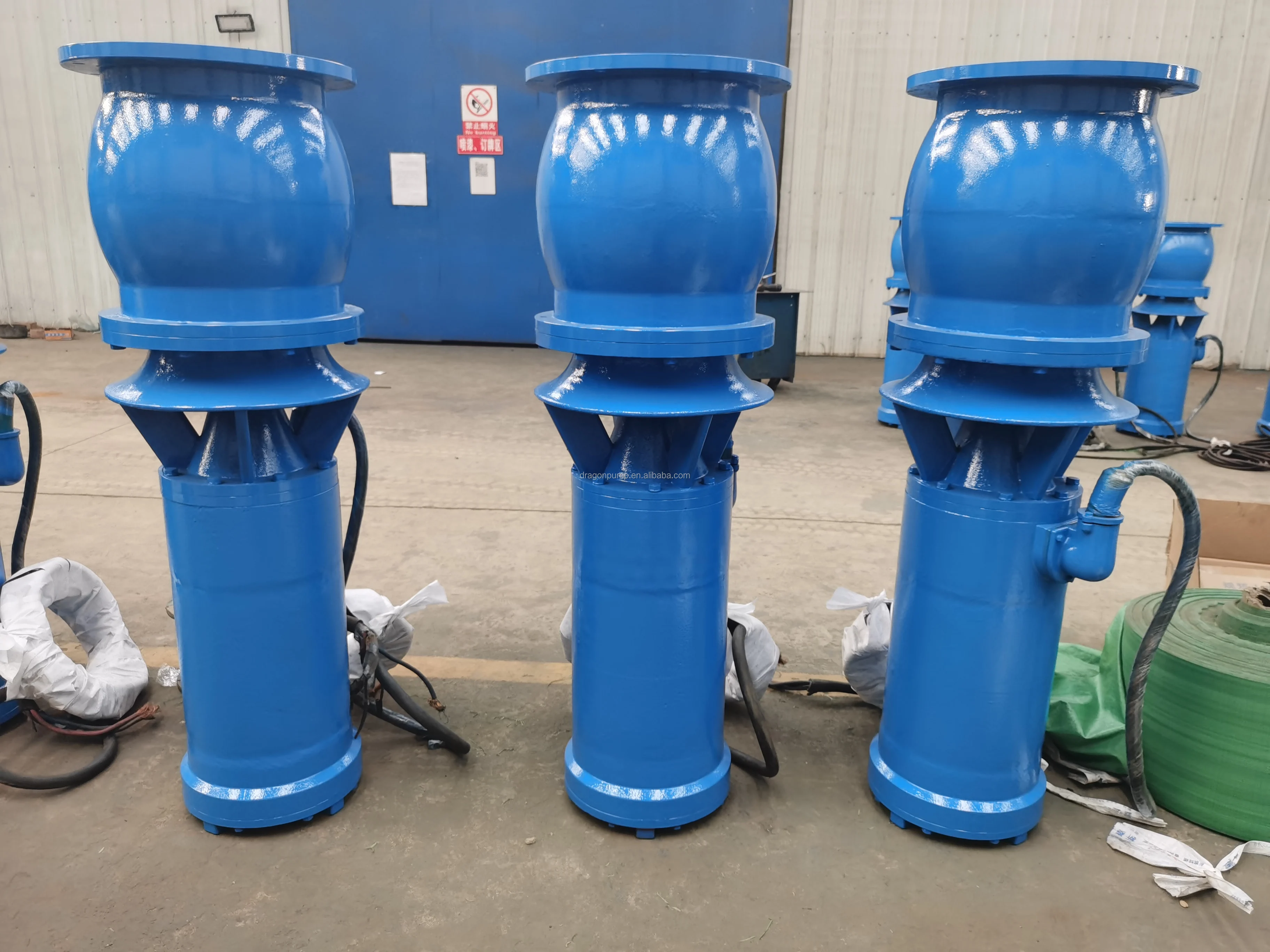 10 12 14 inch outlet large flow water propeller pump cast iron 22hp submersible axial flow pump for river fish pond