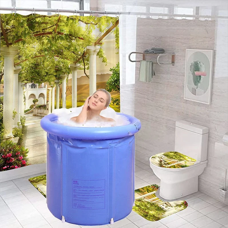 Portable Foldable Bathtub Inflatable Spa Hot Tub for Adults Soaking Bath Tub SAP 75*75cm