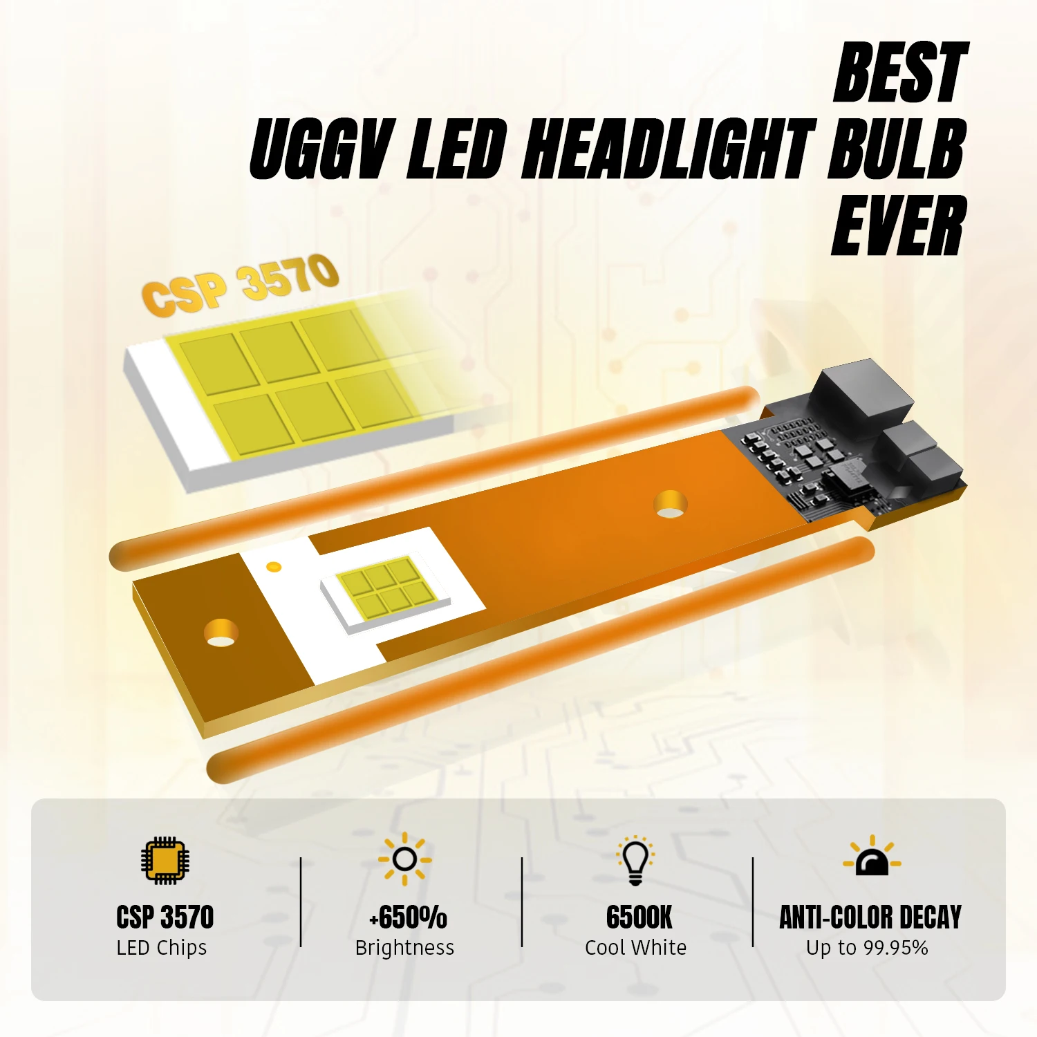 UGT20 High Power Led Headlight System 12V 100W 20000lm White Waterproof Foco Led H4 High Low Beam H1 H3 H4 H13 Bulb For Car