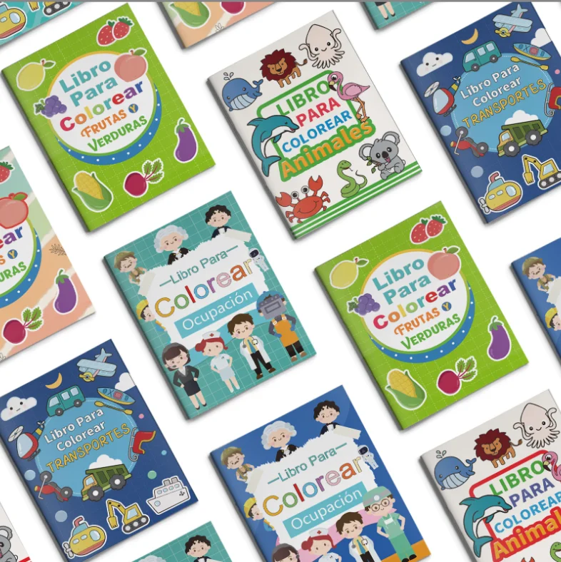 Customized Spanish Version Coloring Books Educational Drawing Painting Books Printing