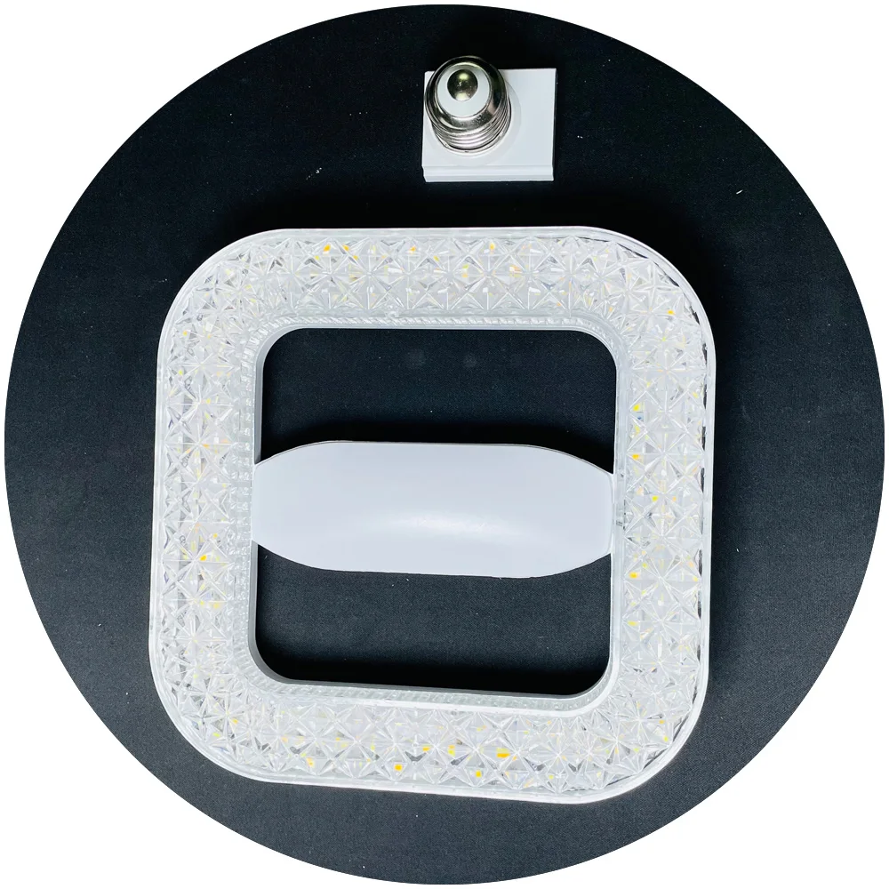 180mm 230mm 18w 24w hotel office crystal diffuser cover lighting fixture panel bulb Home Modern Led Ceiling Lights