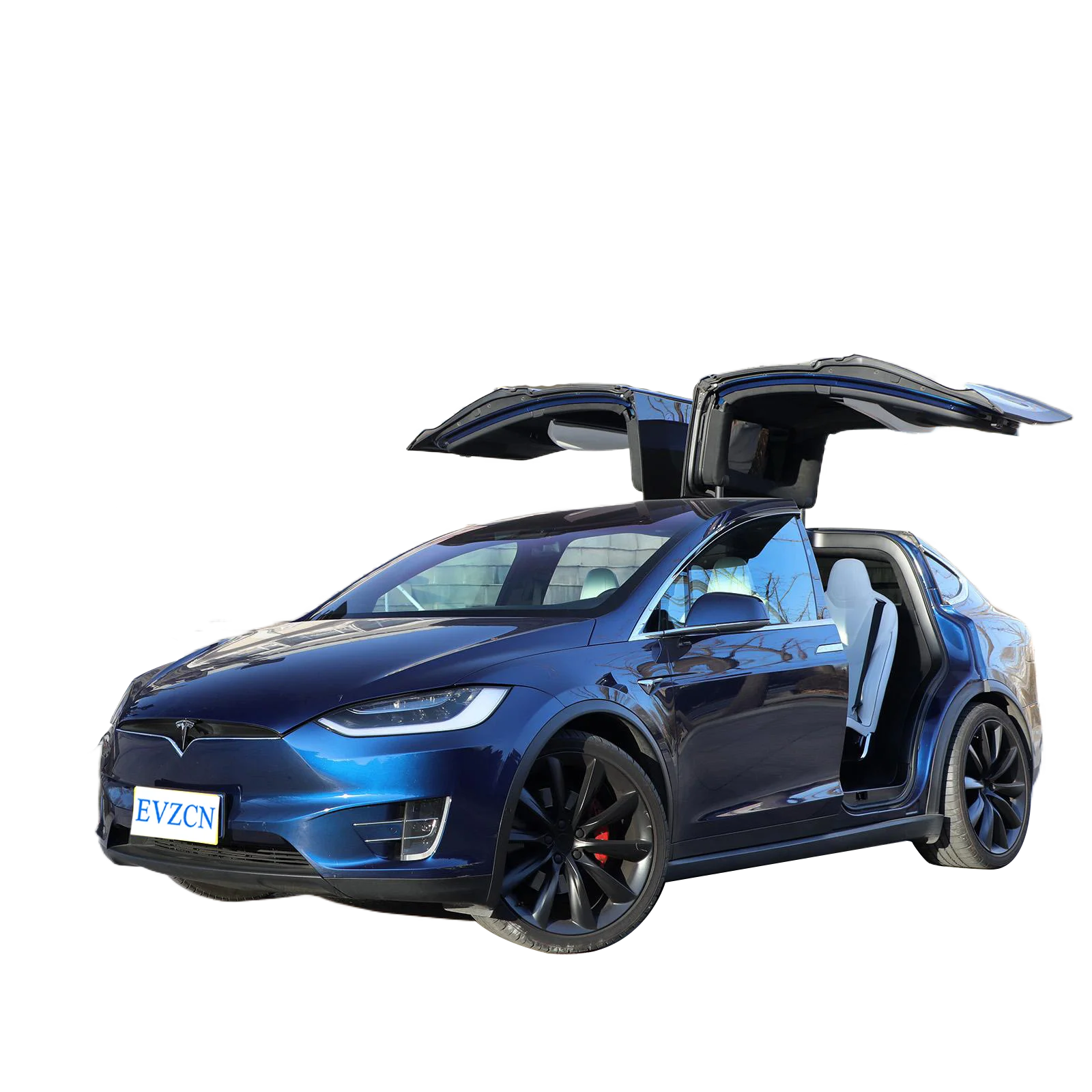 Tesla Model X трехмоторный полный привод электрический внедорожник на 6 сидений средний и большой чистый автомобиль с крыльями Чайки