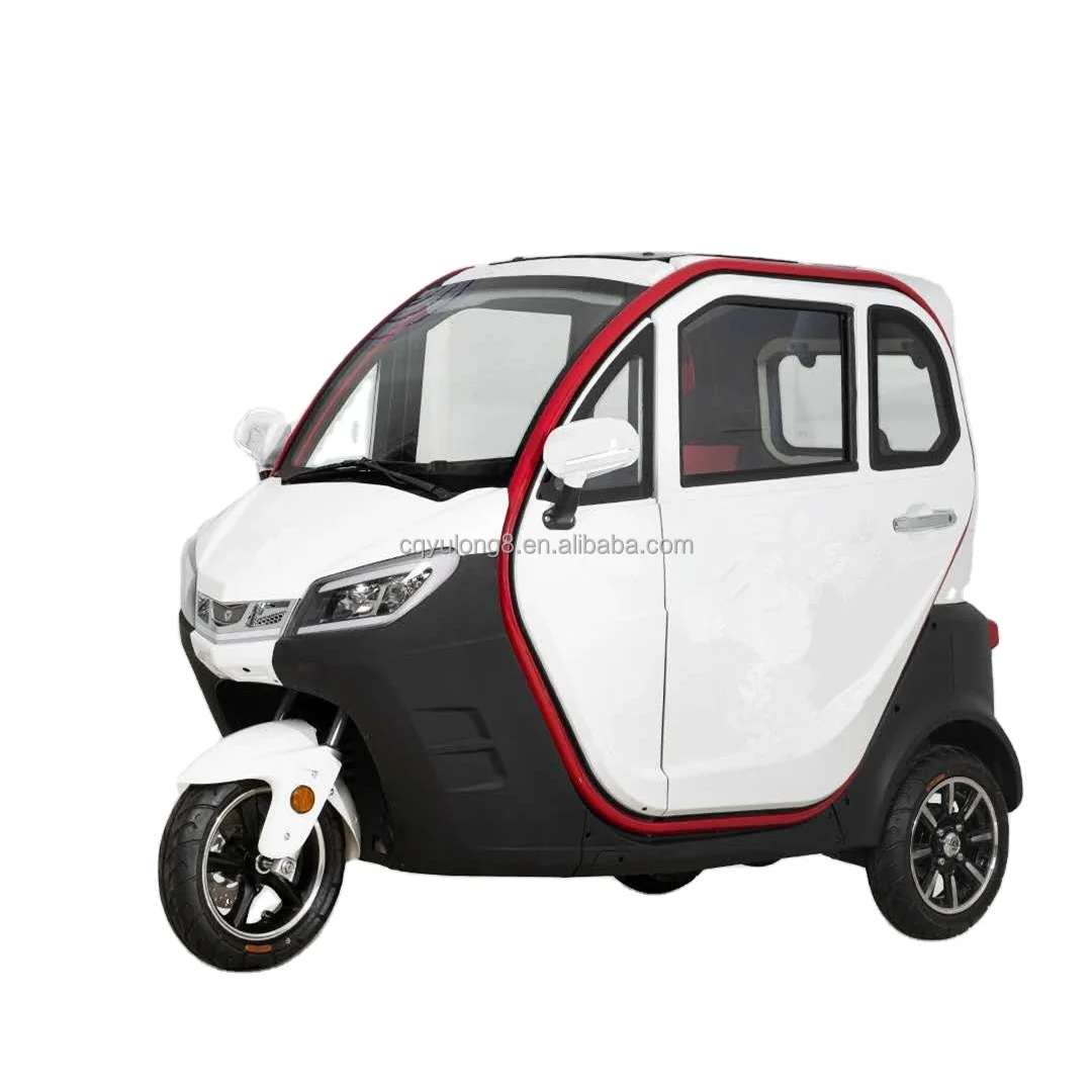 Three-wheeled electric motorcycle fully enclosed household small battery car 100km endurance  tricycles