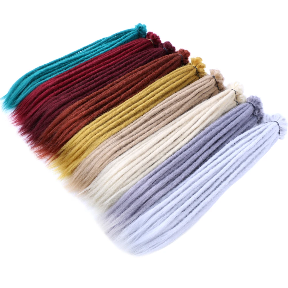 Удлинители волос перманентные удлинители дредов ручной работы для мужчин и женщин черные натуральные волосы