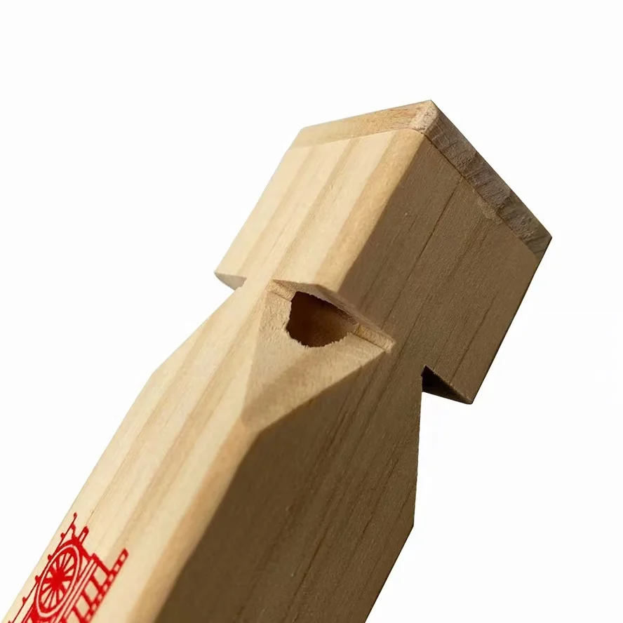 C06300 wholesale factory custom bulk whistles Kids musical toys  Solid Wood whistle horn Wooden Train Whistle