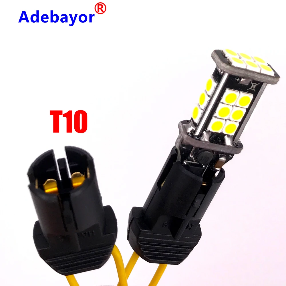 T10 W5W Light Bulb Wedge Light Socket Holder Car Light Bulb Socket Holder Trucks Boats Connector Extension T10 Auto Led Lamp