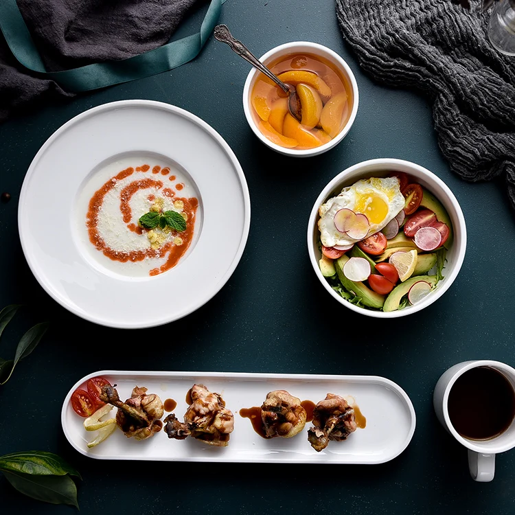 China suppliers wholesale white cheap custom different dinnerware airlines