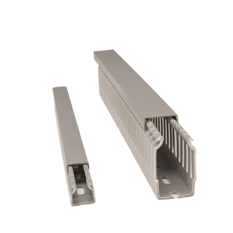 Open Slot Wiring Raceway Duct with Cover 25*45 Gray wiring duct Compatible with 22 AWG Networking Cables