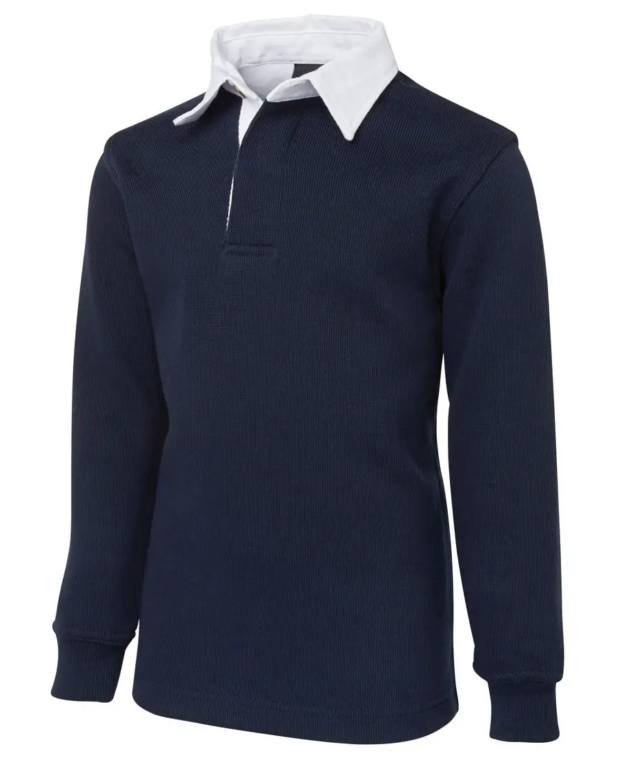 Kids and Adults 65 Polyester 35 Cotton classic fit with ribbed cuffs internal contrast woven back neck dome side splits Rugby
