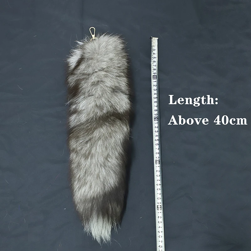 Wholesale Large Size Foxtail Fluffy Cheap Fox Fur Tail For Decoration Real Fox Tails