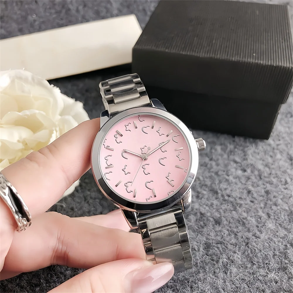 Luxury Stainless Steel Famous Brand Ladies Wrist Watch Bear Logo Women Men Quartz Watches for 2024 Relojes de acero inoxidable