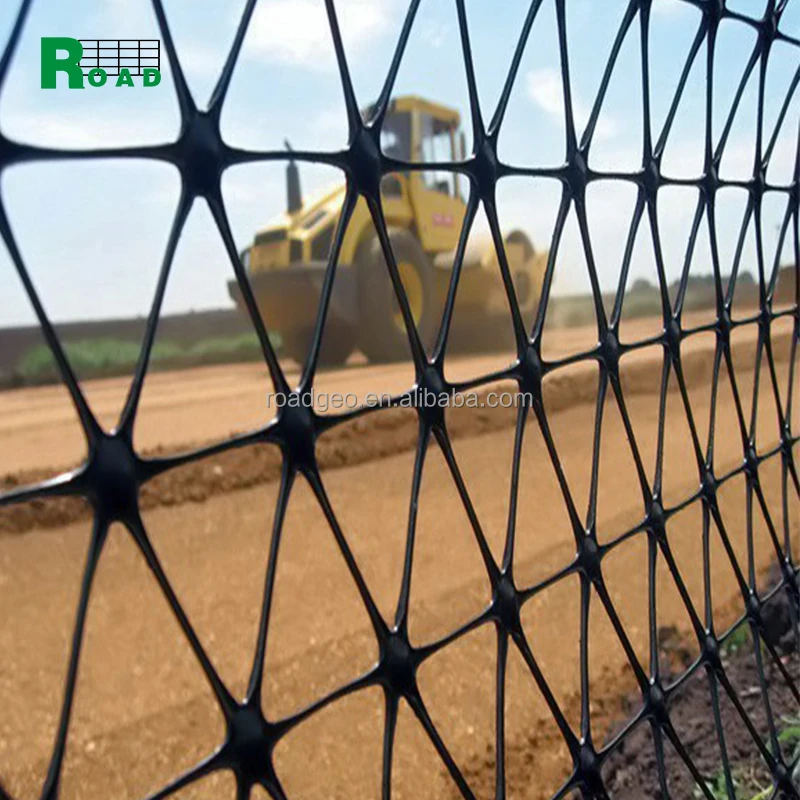 triaxial geogrid Reinforcement For Base Stabilization And Road Way Grille Geogrilles Triaxial Geogrid
