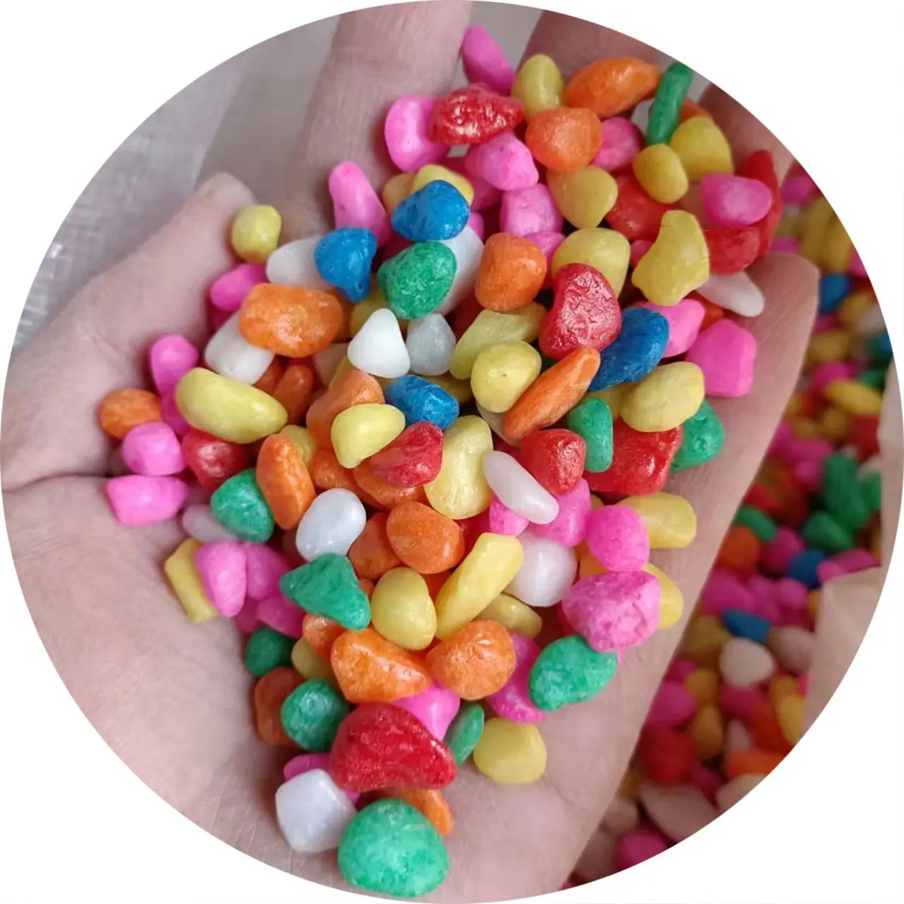 Water cluster supplies aquarium landscaping gravel 4-8mm multicolored gravel