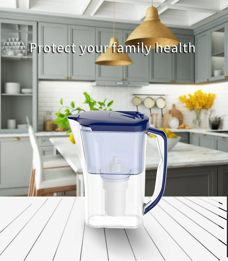 Reduce TDS resin + carbon fiber water filter pitcher home use water purifier professional alkaline water filter purifier