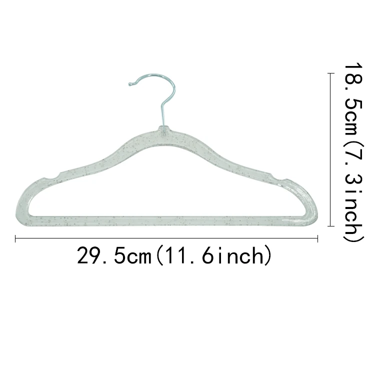 Plastic Gold Powder Non-slip Acrylic Clothes Support Fairy Glitter Transparent Hanger