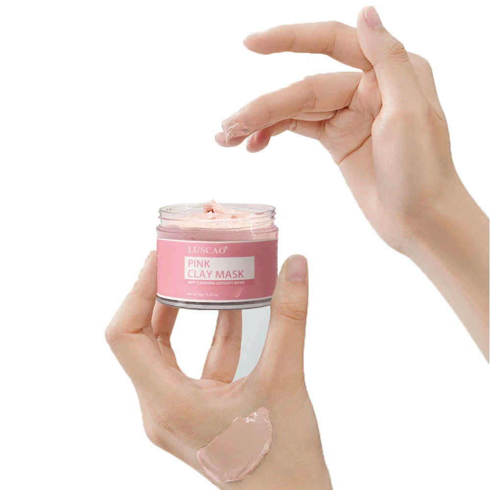 Pure Natural Pink Kaolin Facial Clay Mask Face Mud Mask Cleansing Skin Acne