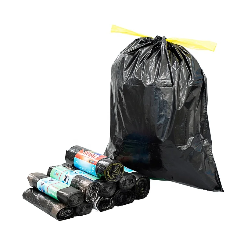 Heavy duty top quality 120 liter biodegradable disposable garbage trash refuse rubbish bags bin liners for wholesale