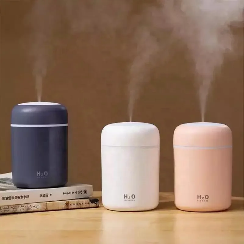 Mini Ultrasonic 300ML H2o Spray Mist Maker Double Wet Fogger Aroma Diffuser Essential Oil Car Air Humidifier With LED Lamp