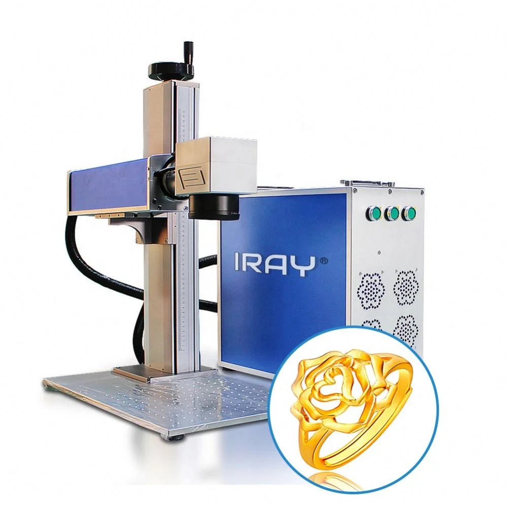 20w 30w split type raycus fiber laser marker and stainless steel laser marking machine for label logo keyboard metal jewelry