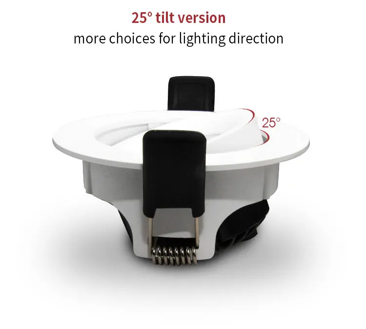 10W Cob Downlight ODM OEM Housing Spotlight 83MM Cut Out Ceiling Spot Down Lights White IP44 Adjustable Recessed Led Downlight