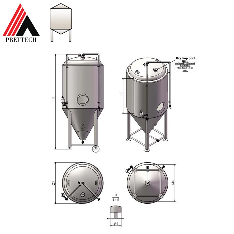 120bbl Double Wall Bright Cider Brite Tank manufacturers