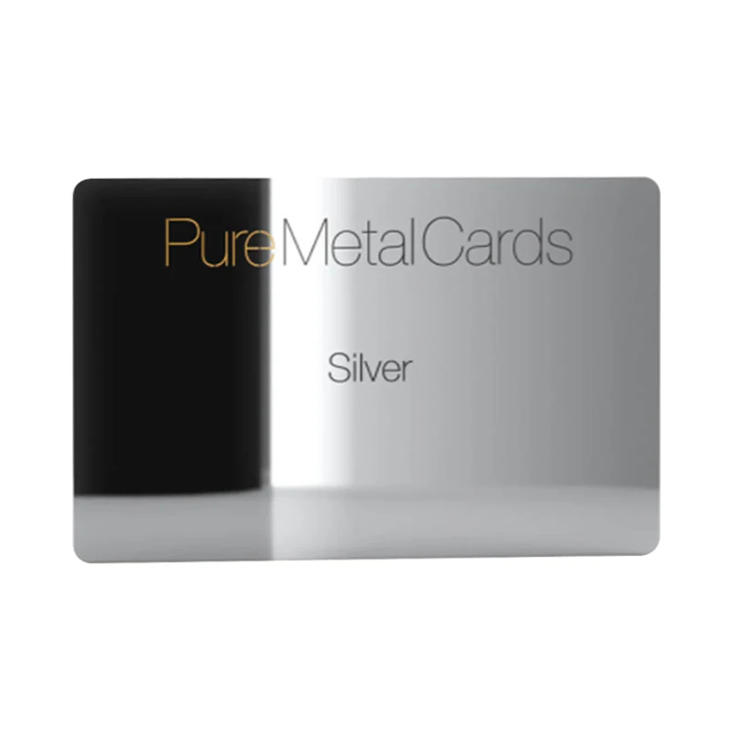 Stainless Steel metal card Custom nfc chip contactess metal business cards gift card