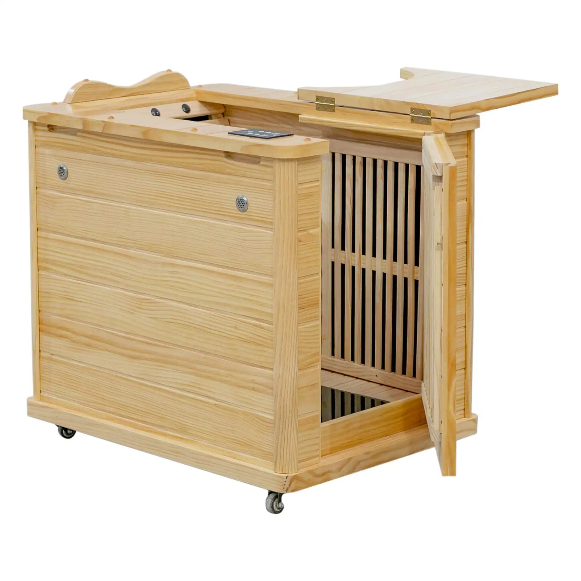 Indoor Sauna Room 4 Person Mats For Underneath Saunas Wooden Bucket With Plastic Inner