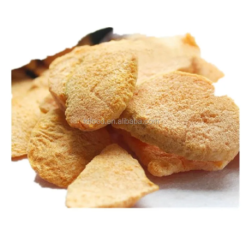 wholesale freeze dried apricot slice powder sour healthy nutrition FD food freeze-dried fruit