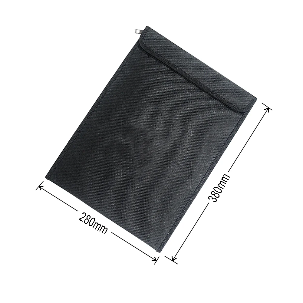 Custom Fireproof Document Bag Waterproof Money Documents File Cash Jewelry Passport Zipper Bag Storage Organizer Pouch
