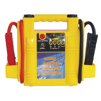2 in 1 Jump Starter Truck Battery Booster Pack and Commercial Jumper Cables Includes DC/USB Power for Charging with Lights