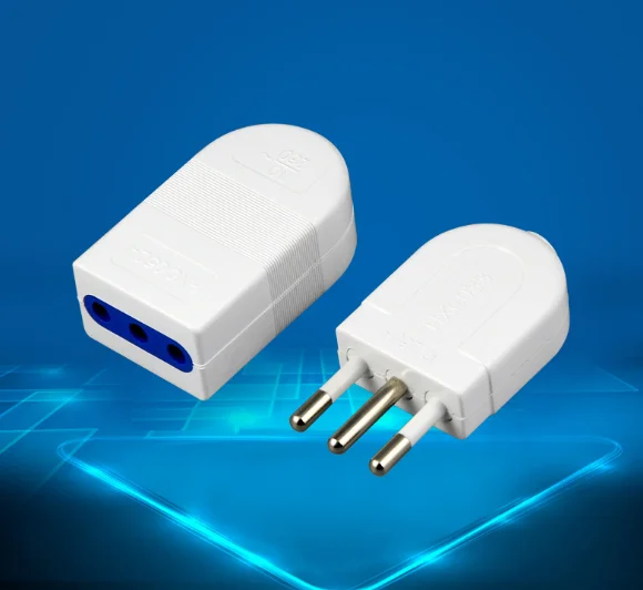 Italian 10A male plug 3 hole female socket 3 round pin removable 16A Italian plug