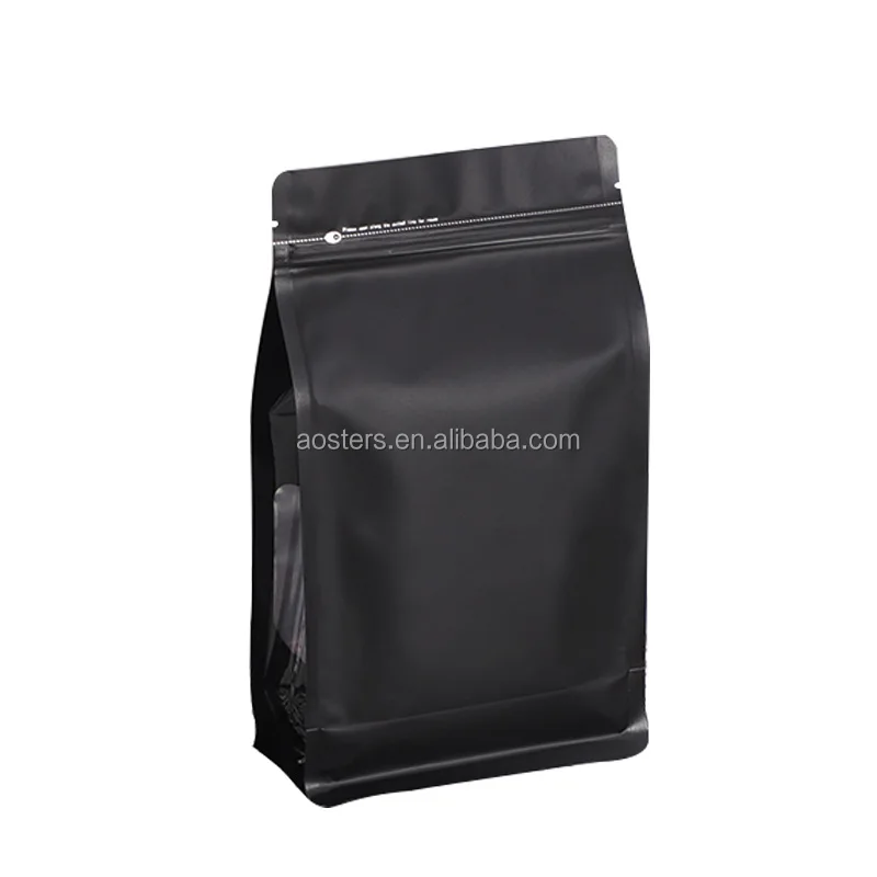 Wholesale price colorful matt black aluminium 250g stand up pouch with a window
