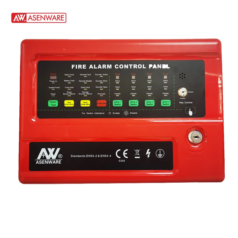 Wireless  Fire Alarm Control Panel 2/4 Zones  Lora Technology System Withe GSM Module