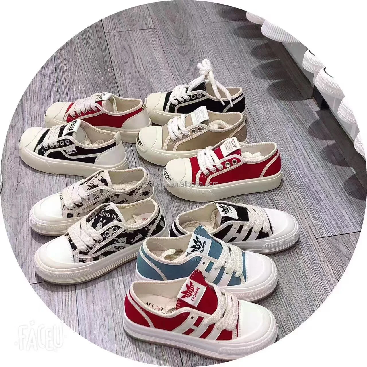 Good Quality High Top Canvas Trendy Shoes Women Casual Sneaker Shoes Lace Up Custom Logo Sneakers Canvas Shoes