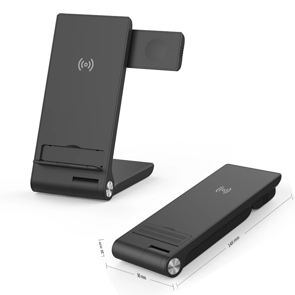 Desktop bracket mobile phone watch wireless charger class folding 15w fast charge high value