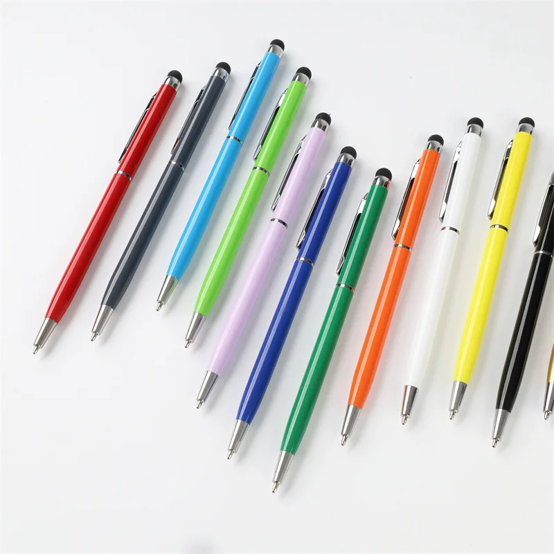 Customize logo promotional stylus metal pen business hotel slim giveaway gift advertising ballpoint pen