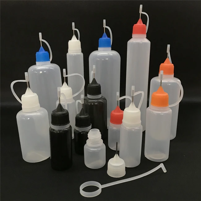 
Wholesale Vape Dropper Bottle 3 5 10 15 20 30 50 60 100 120ml PE Squeezable Needle e liquid Bottle 