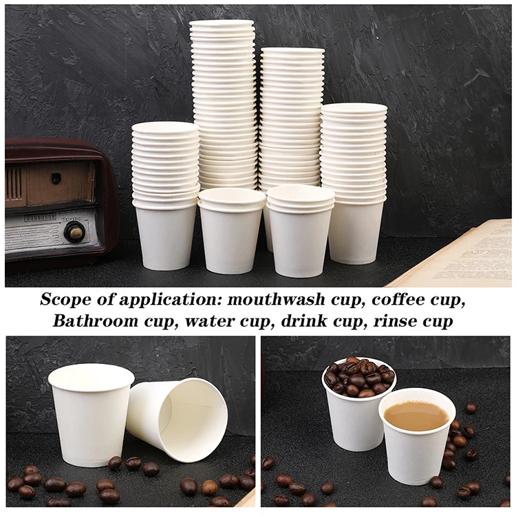Wholesales mouthwash paper cup white 3 oz disposable paper espresso cups