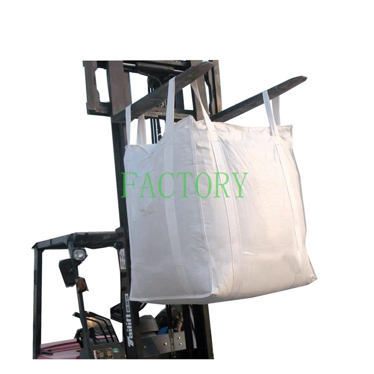 Bulk Bag Manufacture FIBC 1 And 2 Loop 4 Loop Bulk Bags Net Baffle Jumbo Bags Bulka 1 Metric Ton Baffle FIBC