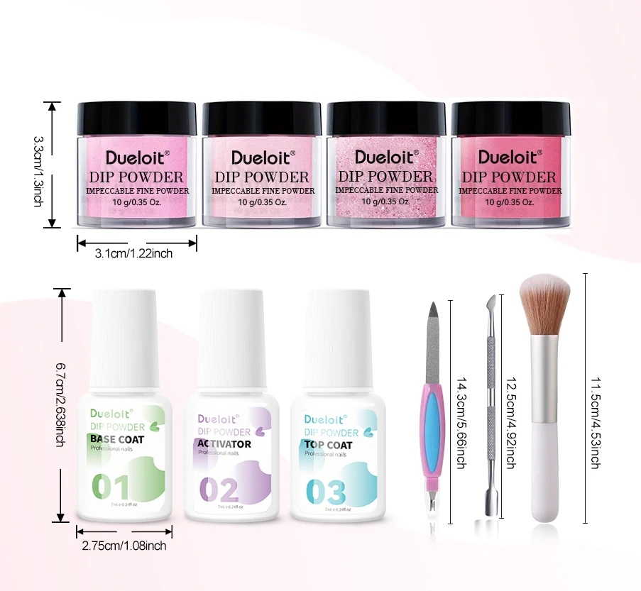 Dip Powder Nail Kit Starter Unscented Salon-Quality Manicure at Home nail dipping powder