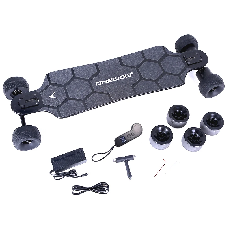2022 Direct Drive 115mm All Terrain wheels bamboo concave deck electric skateboard longboard in hot sales
