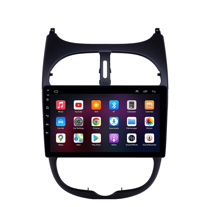 Двойной din автомобильный dvd-плеер рамка стерео навигация carplay bt android Автомагнитола для Peugeot 206 2000-2016